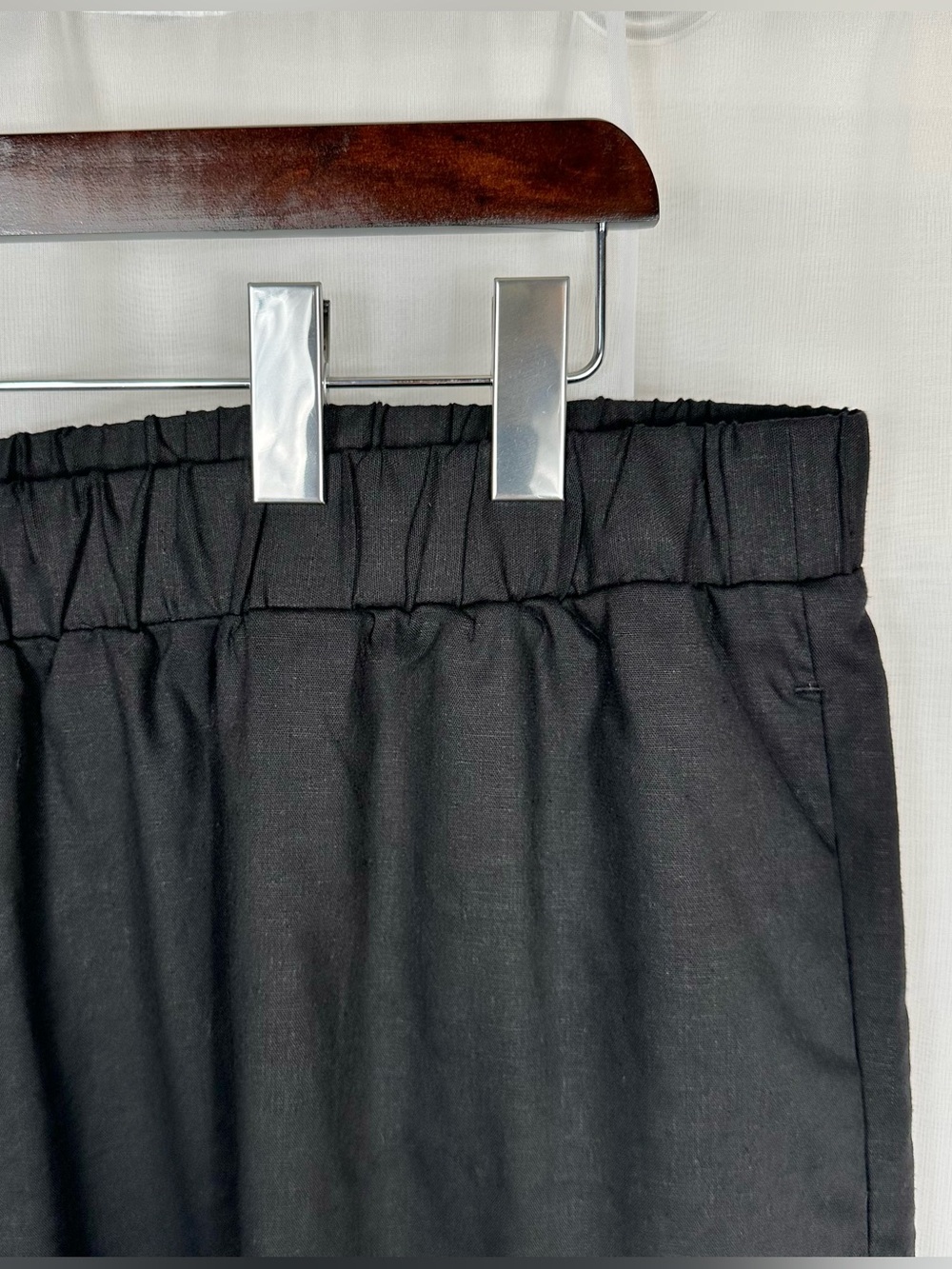 Eloquii Plus Size 26W Rayon Linen Blend Pull On Shorts 31 Black 31-2755-2 NEW - Picture 2 of 10